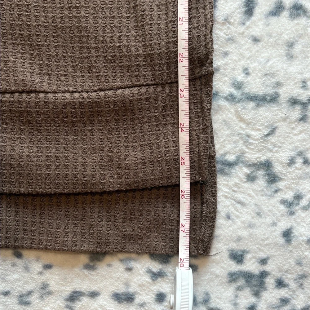 Zenana Outfitters Taupe Waffle Knit Top - Picture 5 of 5